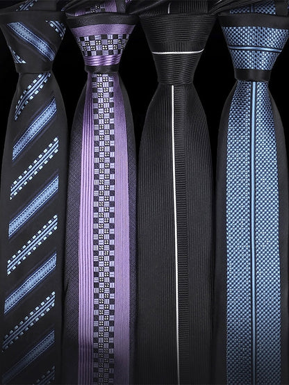 Tie - 6cm Men's Stripe Positioning Narrow Pattern