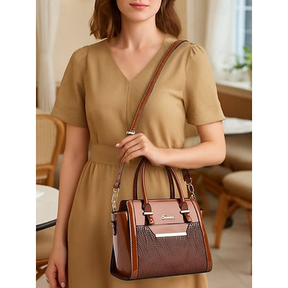 Faux – Glossy Patent Women's Handbag Set Leather