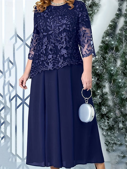 the Plus Size Bride Dress Curve Mother A-Line of Elegant