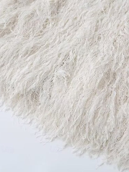 Leathers Faux Women's Fur Furs Comfortable Coat