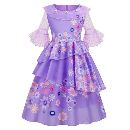 Isabela Girl Dress Encanto Madrigal Princess Fairytale Flower