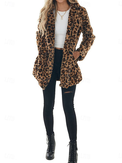 Winter Patchwork with Coat Breathable Warm Pockets Women's