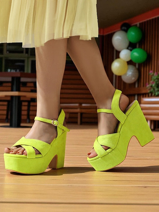 Suede Hot - with Ankle Pink Sandals Platform Strap Women's