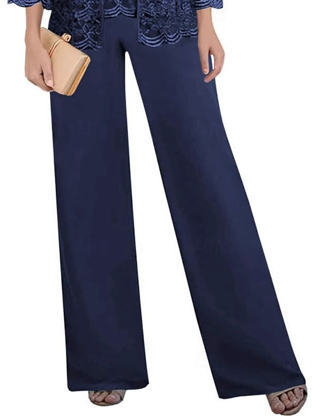 Guest Mother Bride Square Pantsuit of Elegant Dress the Wedding