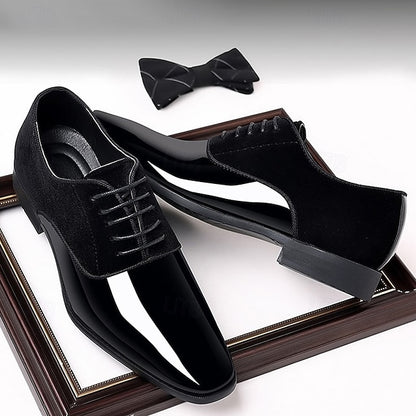 Navy Shoes Oxford Men's with Blue Leather Patent