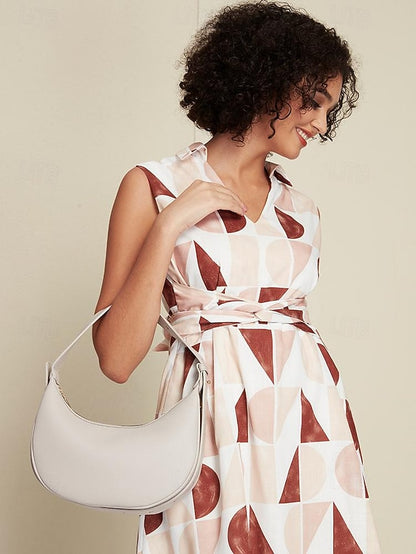 Crescent Elegant Shoulder White - Bag Women's Stylish