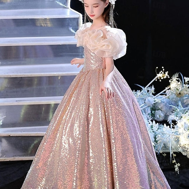 Kids Girls' Solid Performance Party Color Dress Sleeveless