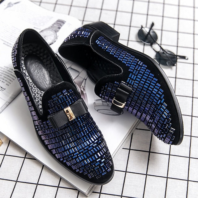 Elegant Strap Loafers Silver and Men's Prom Woven – Monk