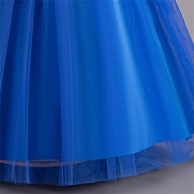 Color Solid Party Girls' Cosplay Dress Kids