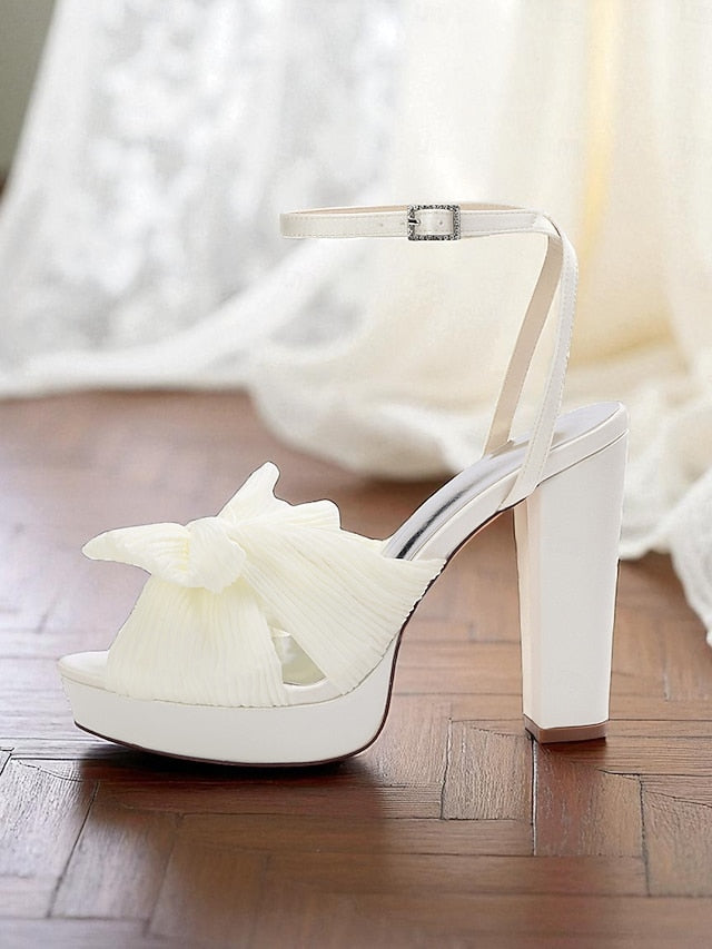 with Women's Ankle High Platform Strap Sandals Heel White