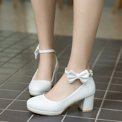 Weddings Shoes White Mary Jane for Girls' Bow - Perfect
