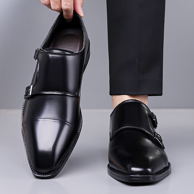Double Monk Strap – Elegant Shoes Leather Men's