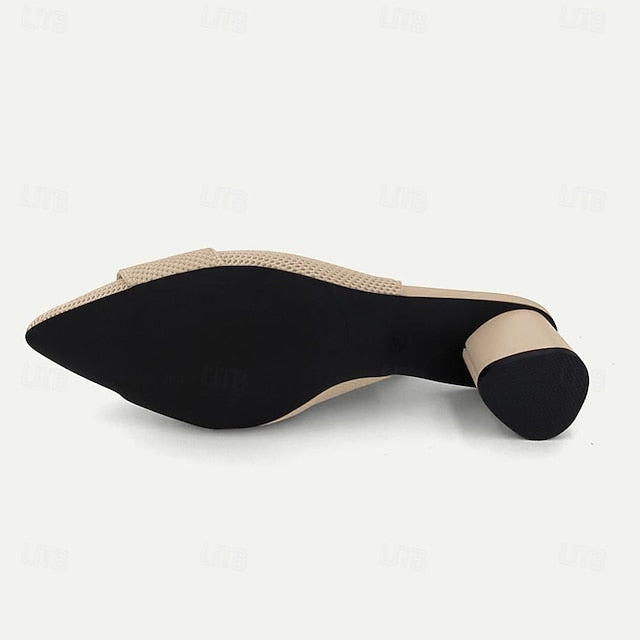 Plus Size Outdoor Flyknit Women's Shoes Heels Wedding