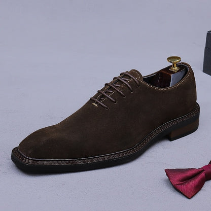 Genuine Leather Cowhide - Shoes Suede Men's Oxford