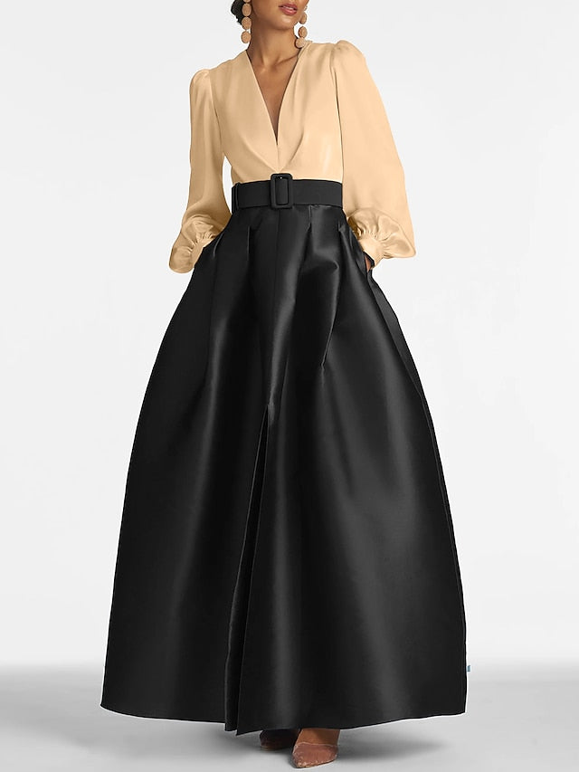 Dress Floor Split Gown A-Line Formal Guest Evening High Wedding