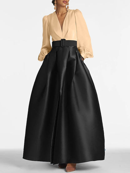 Dress Floor Split Gown A-Line Formal Guest Evening High Wedding