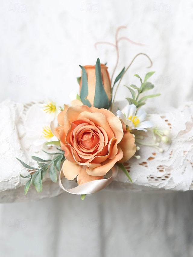 Wrist – Wedding Boutonniere Corsage Artificial Elegant and