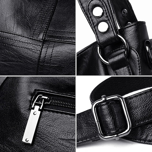 Women's Faux Leather – Burgundy Bag Large Shoulder