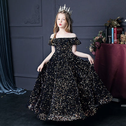 Flower Party Dress Gown Evening Girls' Girl