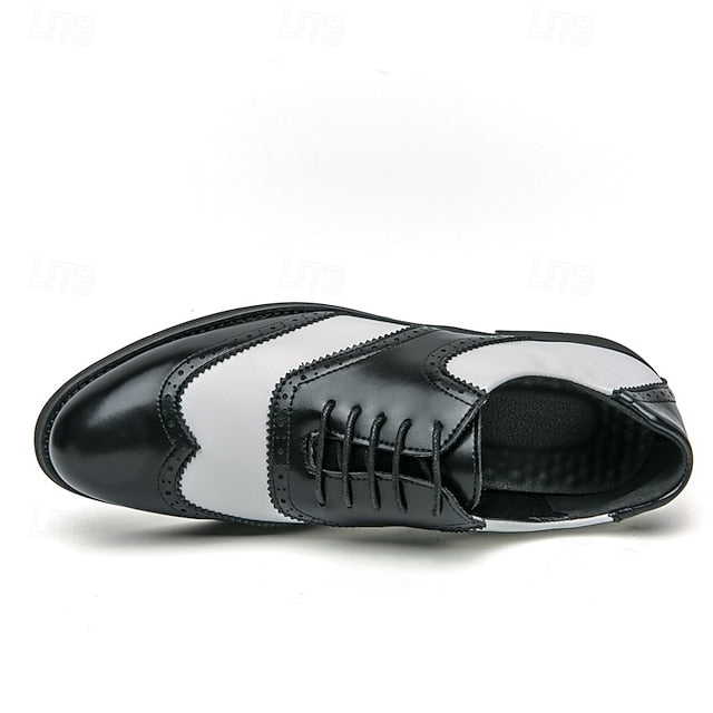 White and Shoes in Wingtip Oxford Men's Two-Tone Brogue