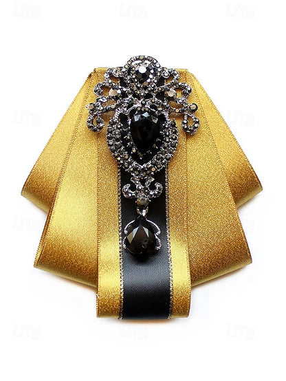 Men's - Satin Diamond-Accent Bow Tie Christmas Elegant