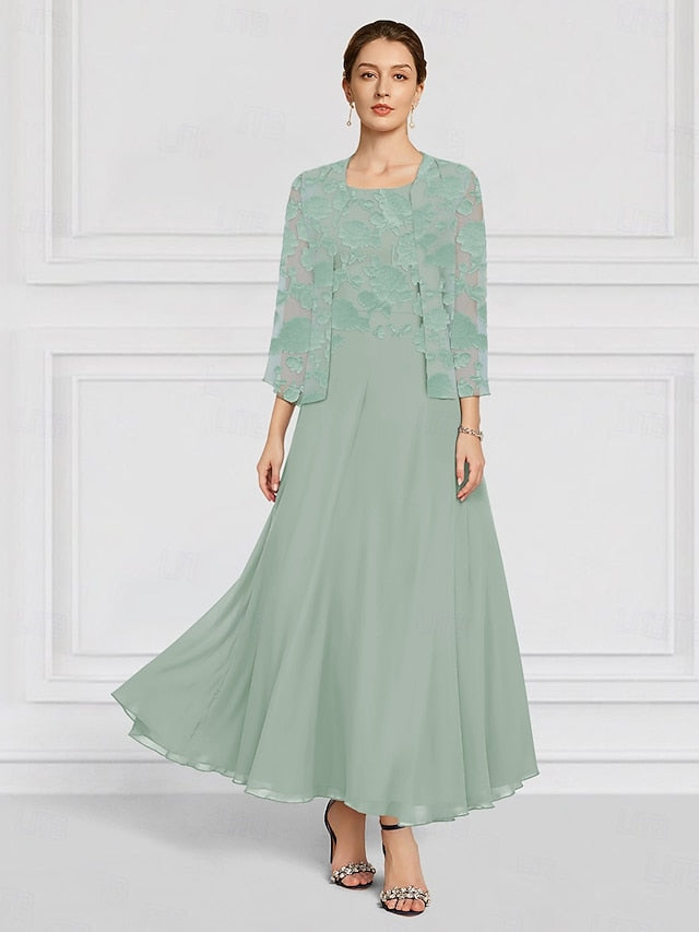 Mother the of SkyBurnt Bride Floral A-Line Piece Out Two Lace