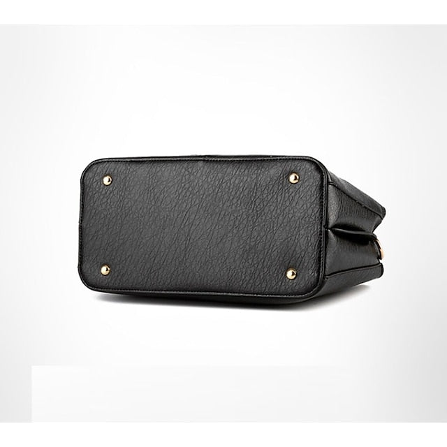 Leather Women's Green Elegant Handbag Faux – Structured