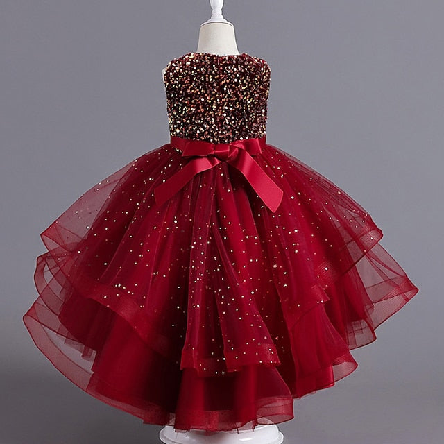 Party Kids Girls' Color Solid Sleeveless Dress