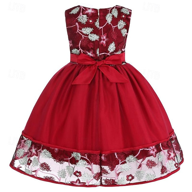 Sleeveless Girl Flower Girls' 3D Party Dress
