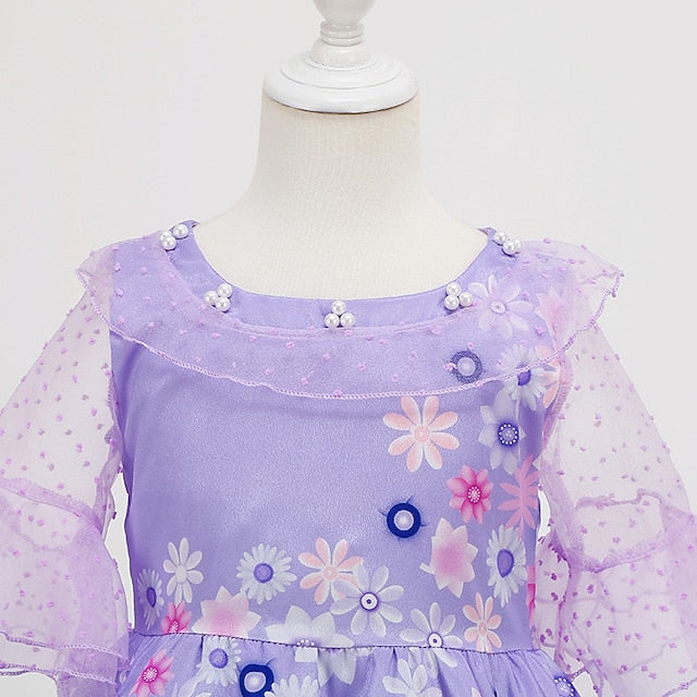 Isabela Girl Dress Encanto Madrigal Princess Fairytale Flower