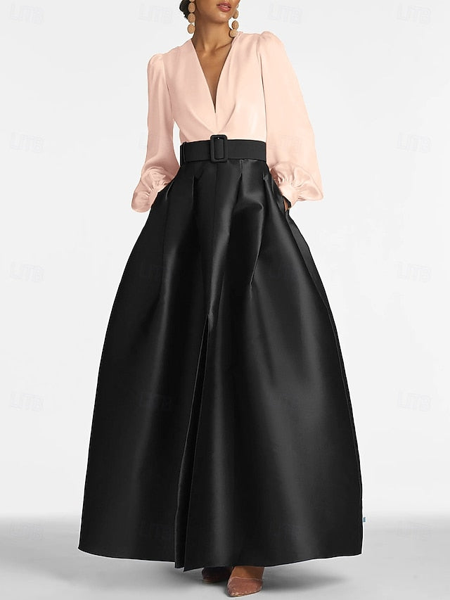 Dress Floor Split Gown A-Line Formal Guest Evening High Wedding