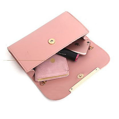 Tote Pink Leather - Handbag Faux Women's Set 3-Piece