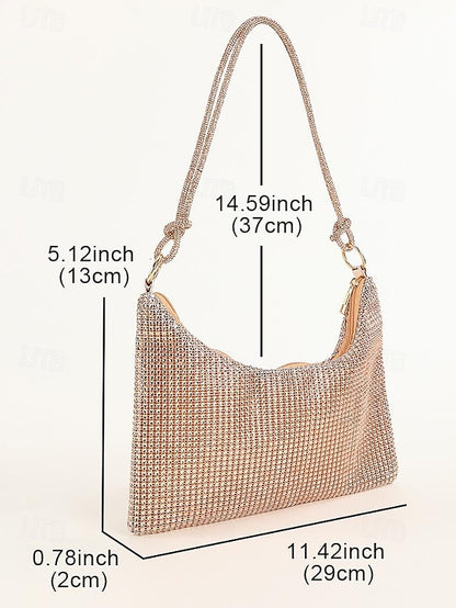 Bag Elegant Handbag Evening Rhinestone Shoulder – Women's