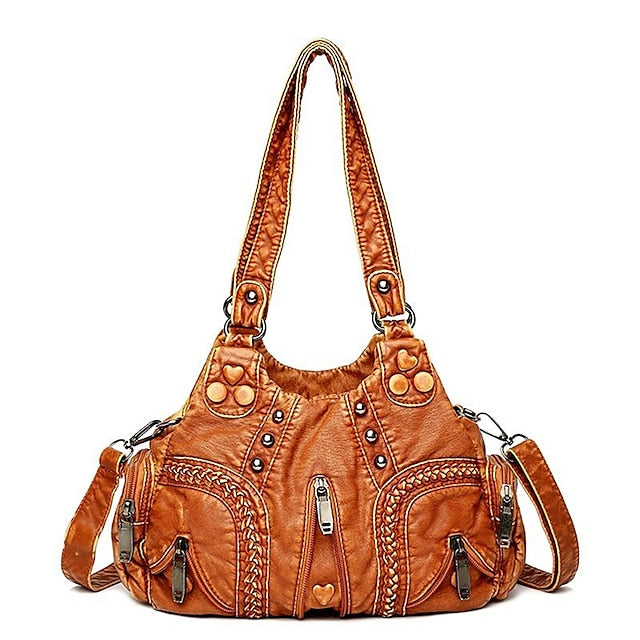 Bag Stylish - Vintage Shoulder Women's Brown Leather