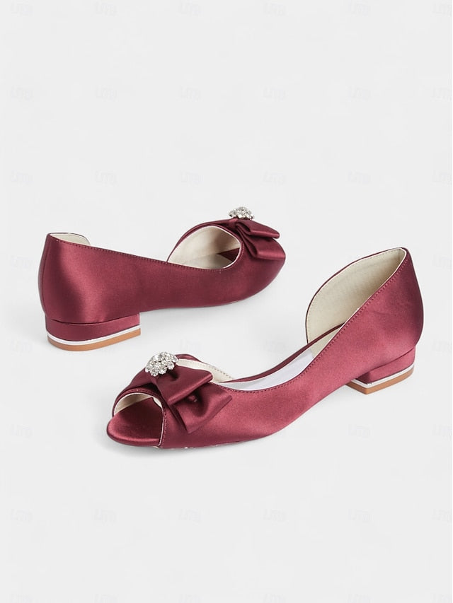 satin a luxurious in crafted Elegant flats sparkling with
