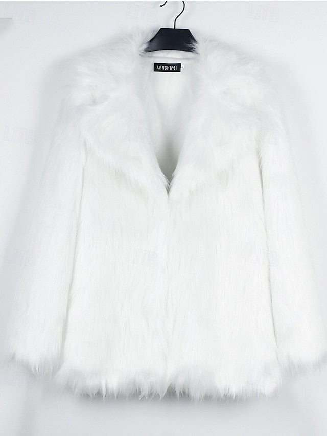 Warm Coat Faux Women's Comfortable Fur Furs