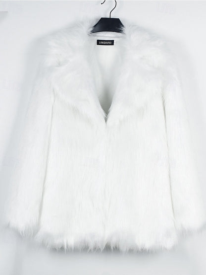 Warm Coat Faux Women's Comfortable Fur Furs