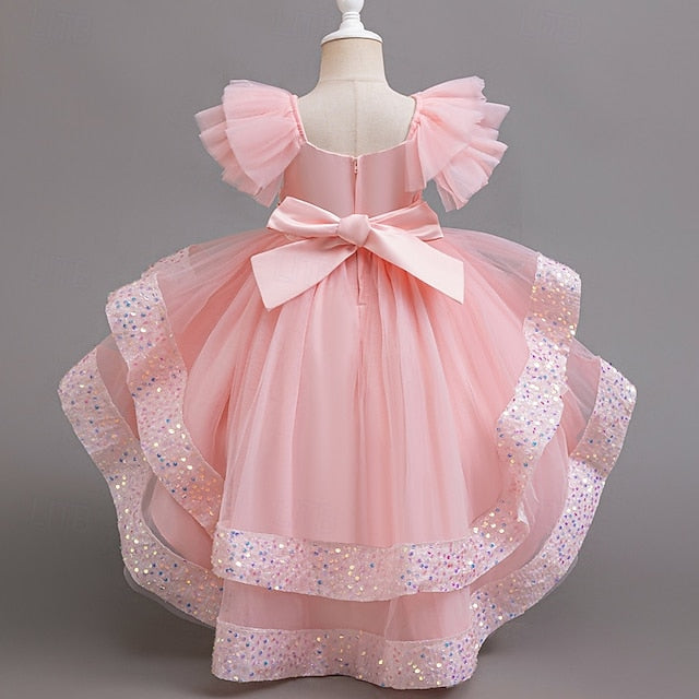 Sleeveless Special Wedding Sequin Party Kids Dress Girls'