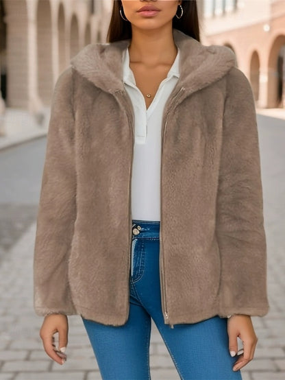 Jacket Comfortable Casual Warm Zipper Women's Pocket