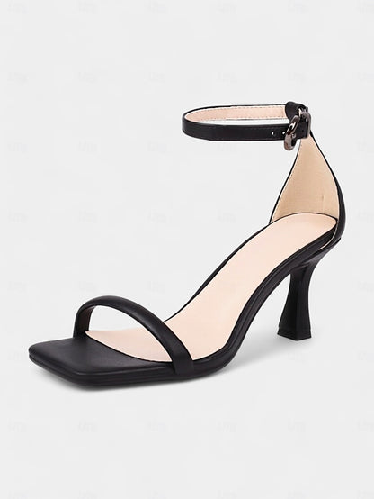 for Ankle Strap - Mid-Heel Minimalist Green Women Sleek Sandals