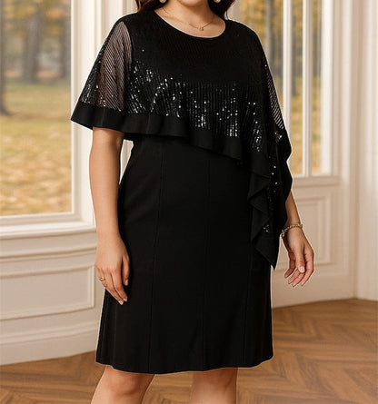 / Size Plus Column of Mother Dress the Black Bride Sheath