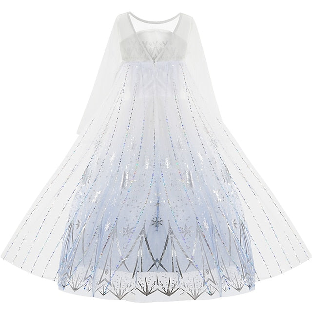 Flower Frozen Girl Fairytale Elsa Dress Vacation Princess