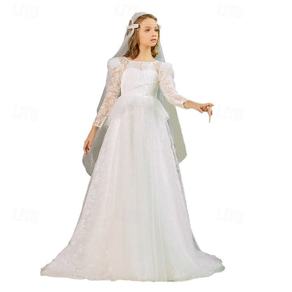 Gown Dress Flower Girl Girls' Princess First Formal