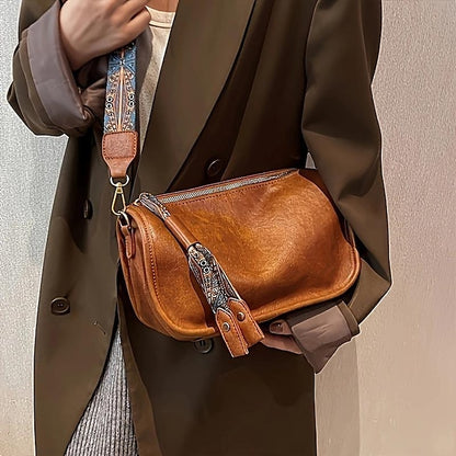 Women's with – Leather Strap PU Vintage Handbag Bohemian