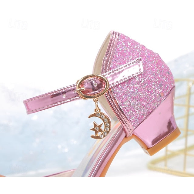 Shoes Glitter Princess Sparkly Bowknot Girls' Silver –