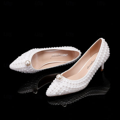 Women's Wedding Party White Shoes