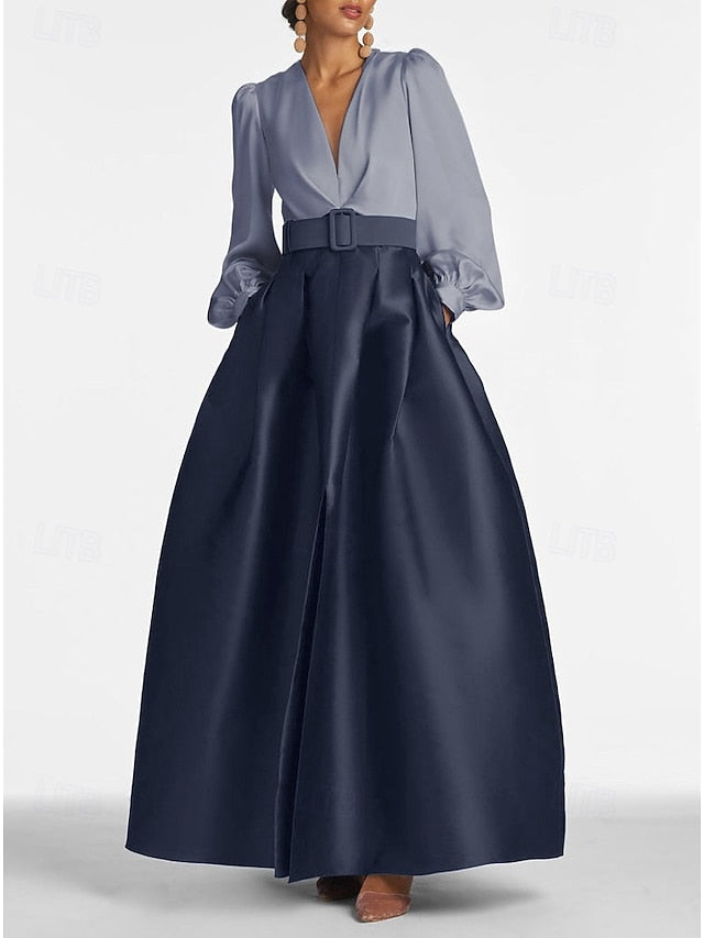 Dress Floor Split Gown A-Line Formal Guest Evening High Wedding