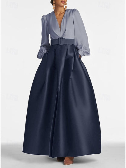 Dress Floor Split Gown A-Line Formal Guest Evening High Wedding