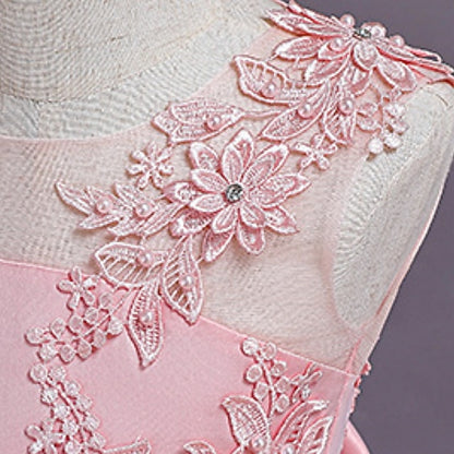 Dress Kids Solid Girls' Floral A Colored Line