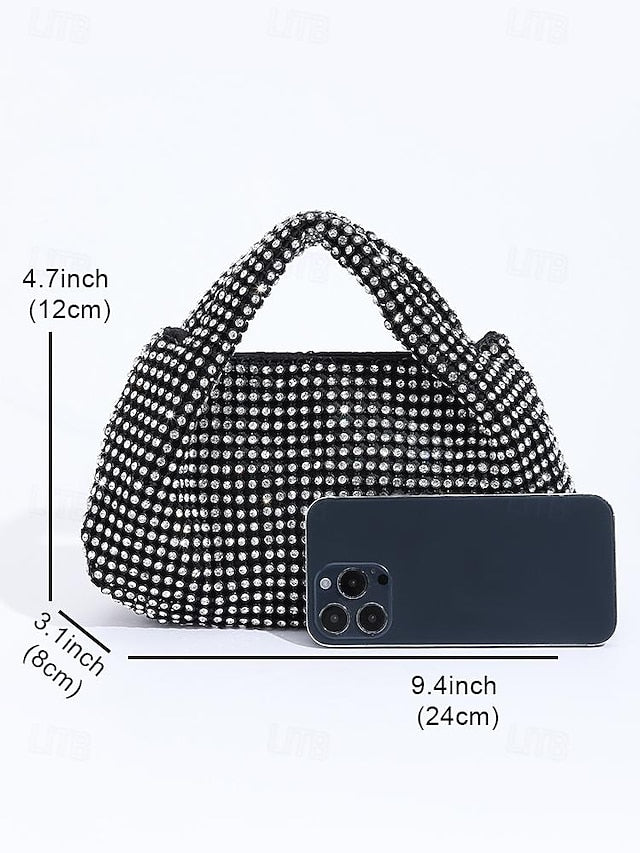 Silver Sparkling Handbag Women's Evening – Rhinestone
